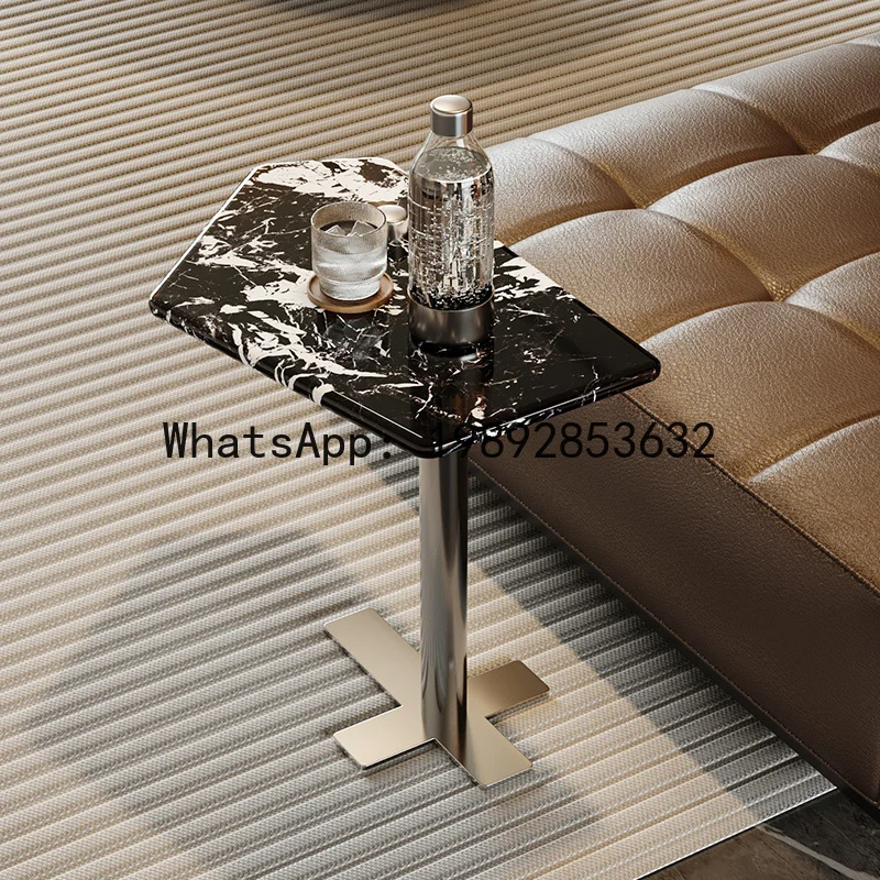 Vintage Style Marble Sofa Side Table Living Room Home Creative Irregular Sofa Corner Table