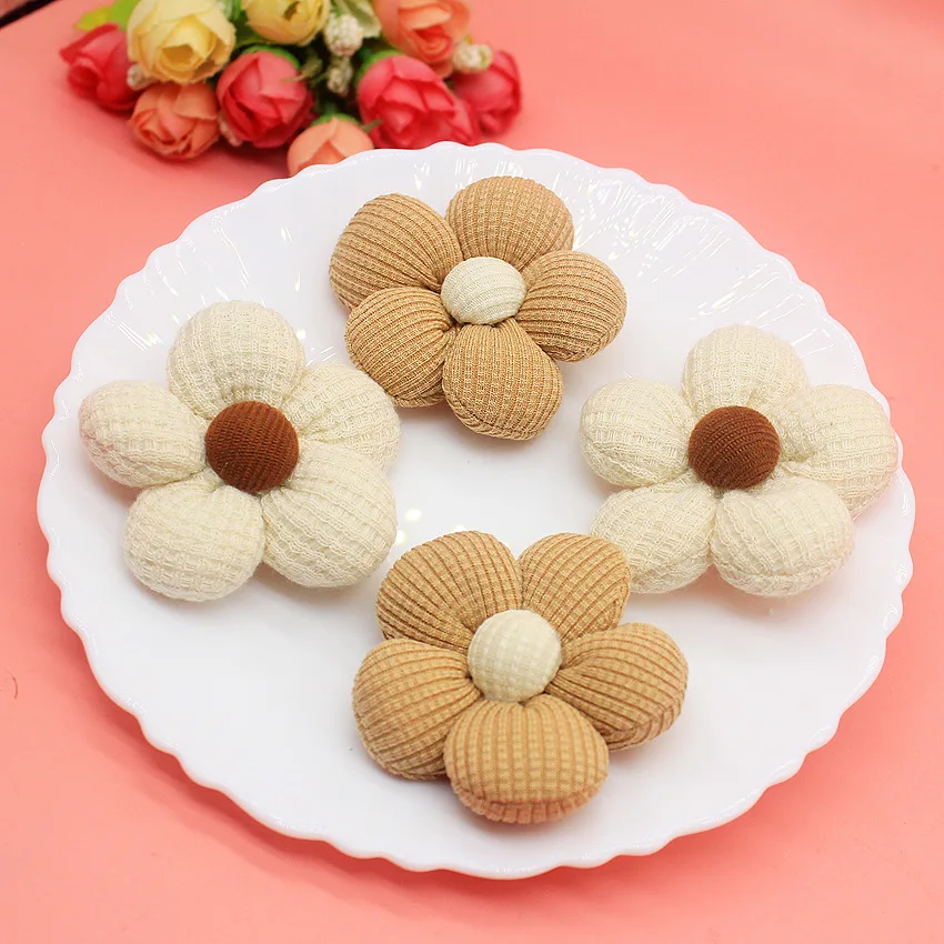 Flower Appliques for DIY Hat Clothes, Sewing Patches, Handmade Headwear, Hair Clips Accessories, 6cm, 10Pcs