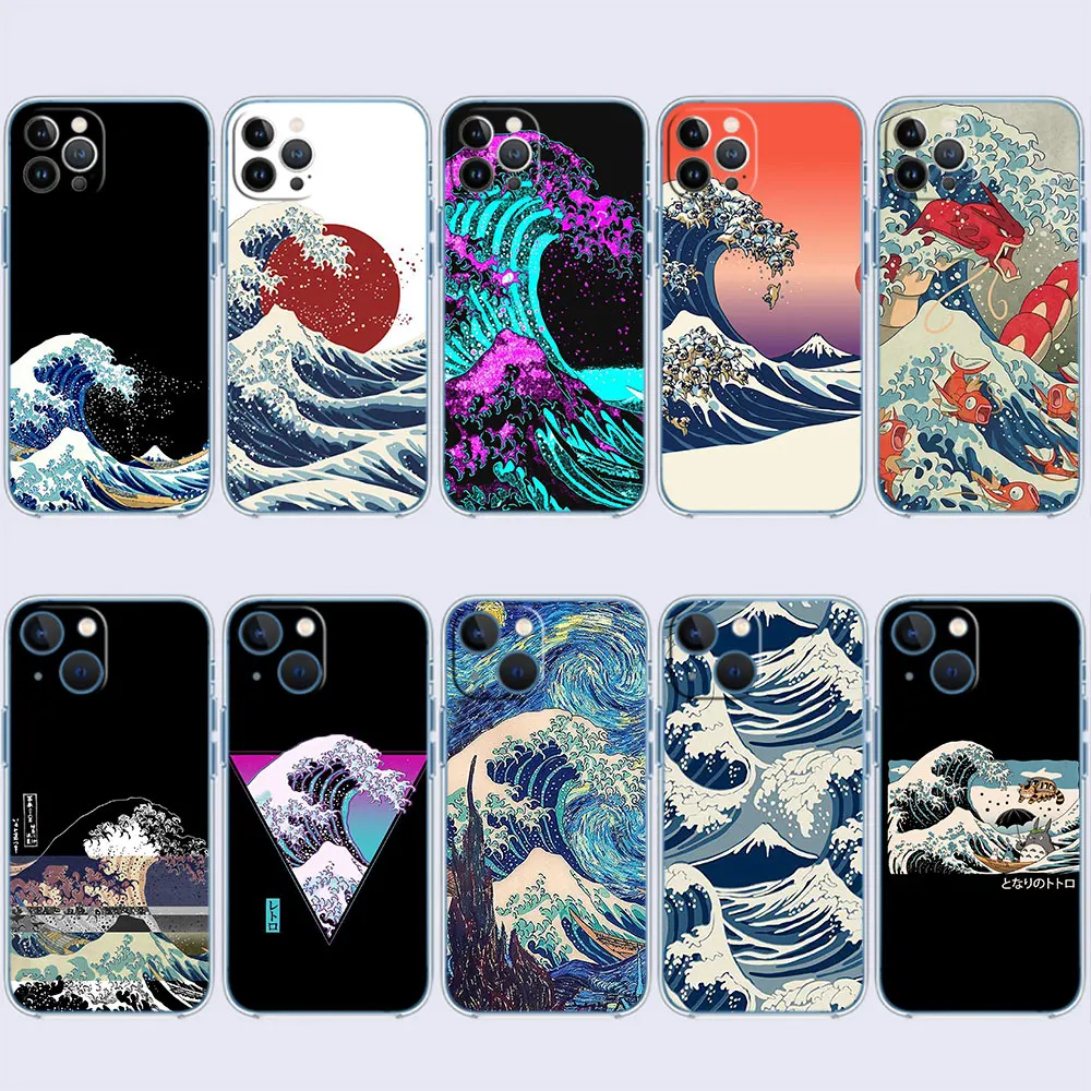 The Great Wave Art Case for Moto Edge 50 40 Ultra Fusion Neo Pro G Stylus Play G14 G84 E32 G62 G85 E22S