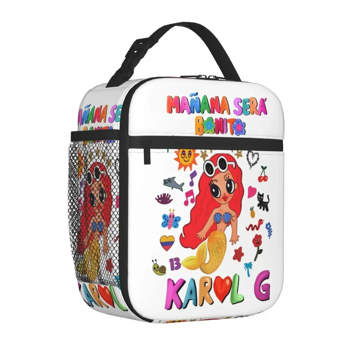 Manana Sera Bonito Karol G Portable Lunch Boxes Women Waterproof Cooler Thermal Food Insulated Lunch Bag School Children Student