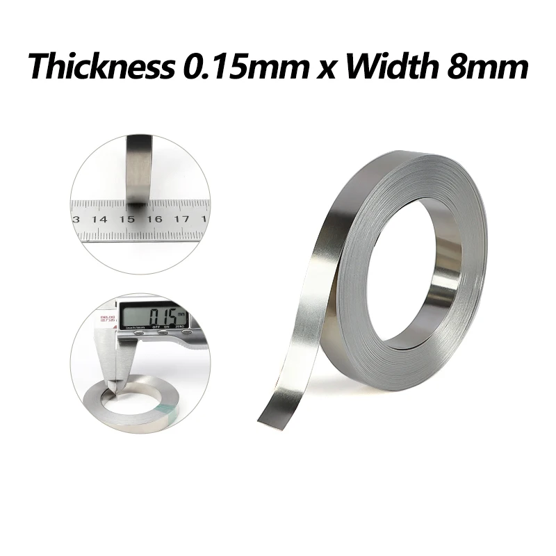 1 Rolle vernickeltes Stahlband für Punktschweißmaschine, Batterieschweißgerät für 18650 Li-Ionen-Akku, Nickelblech-Verbinder