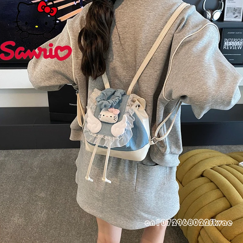 Hello Kitty New Women's Mini Backpack Fashion High Quality Women's Travel Backpack Cartoon Versatile Girl Storage Backpack