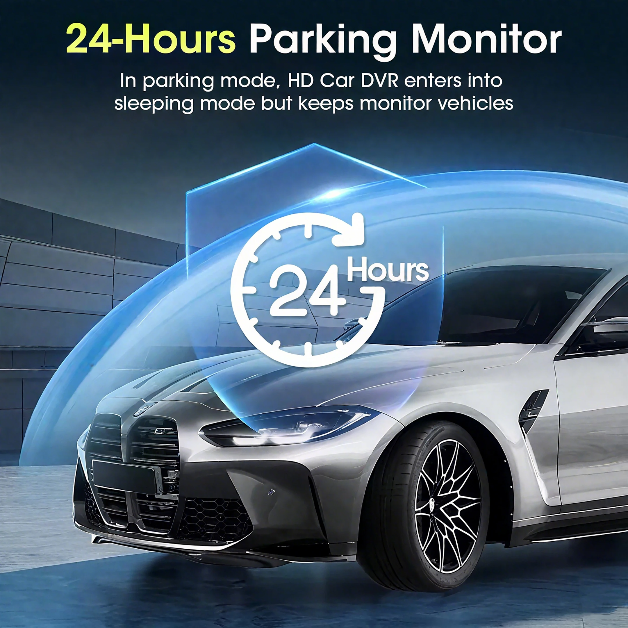 4 قناة داش كام مسجل فيديو السيارة صندوق أسود مع رؤية ليلية 24/7 شاشة ركن السيارة G-الاستشعار حلقة تسجيل اكسسوارات السيارات #5