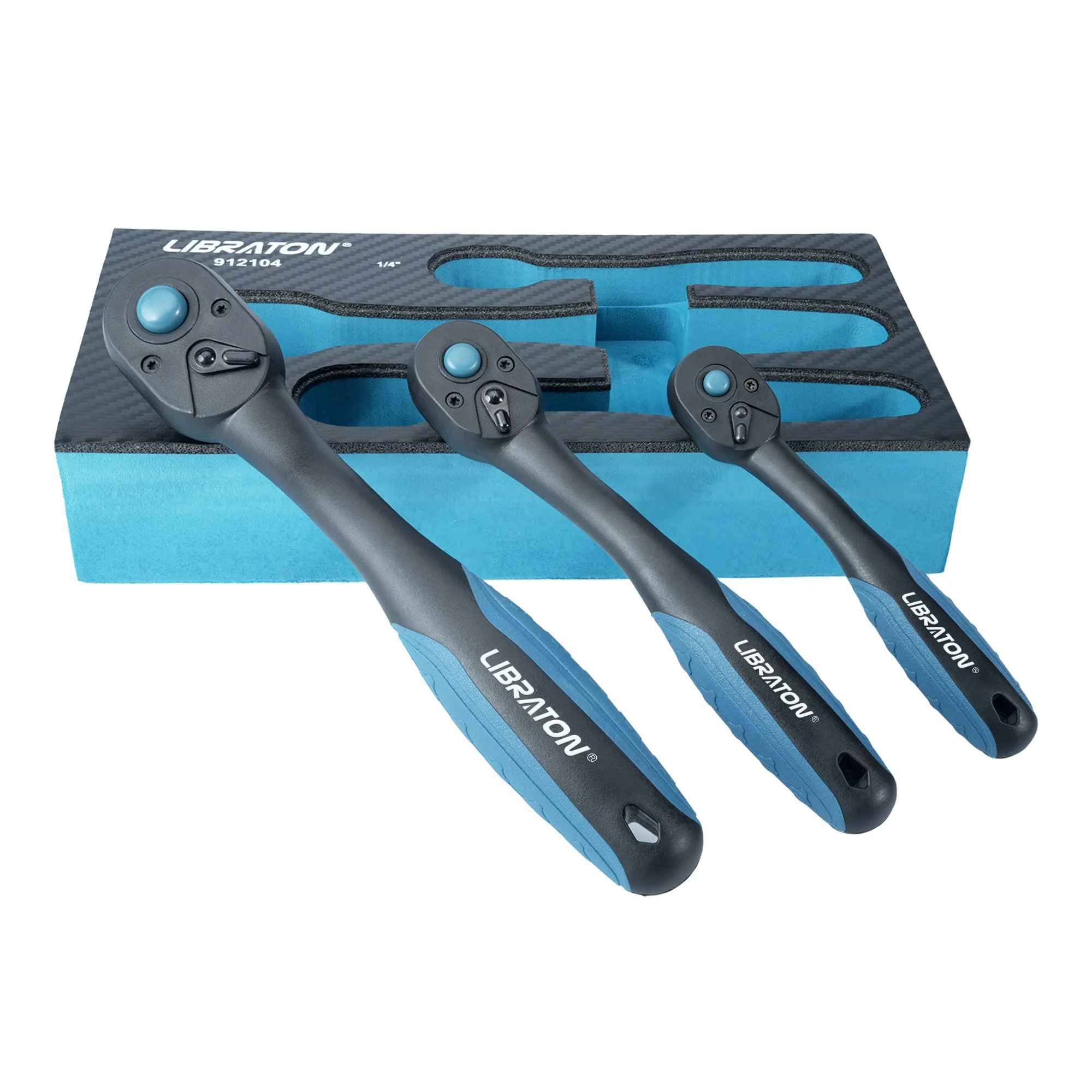 

3PC Ratchet Set 1/4" 3/8" 1/2" Ratchet Wrench Ratchet Socket Wrench Quick-Release 72 Teeth Reversible Design for Repair Home Use