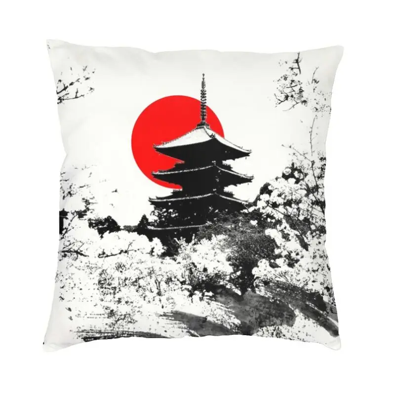 Kyoto Japan Old Capital Cushion Cover Double-sided Print Karate Shinjuku Floor Pillow Case Living Room Pillowcase Decoration
