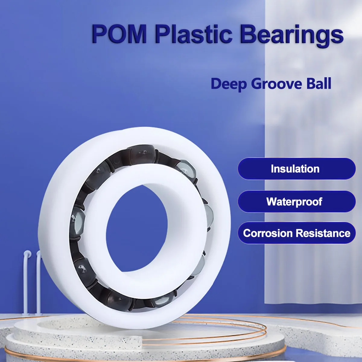 

5Pcs POM Nylon Plastic Bearing 603 604 605 606 607 608 609 623 624 625 626 627 628 629 634 635 636 638 Waterproof Insulation