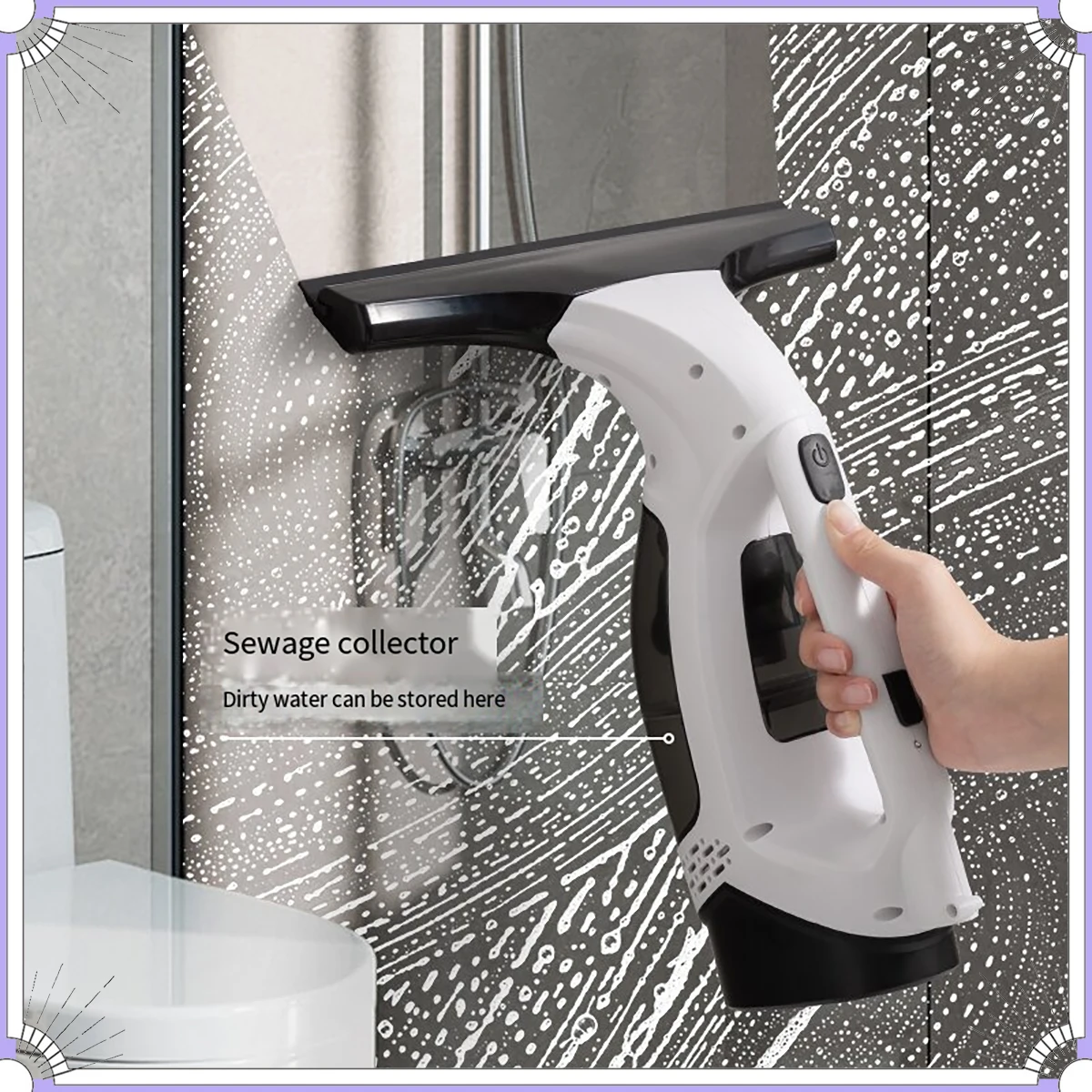 

Cordless Electric Window Cleaner Machine Multifunctional Rechargeable Automatic Portable Glass Cleaner Tools
