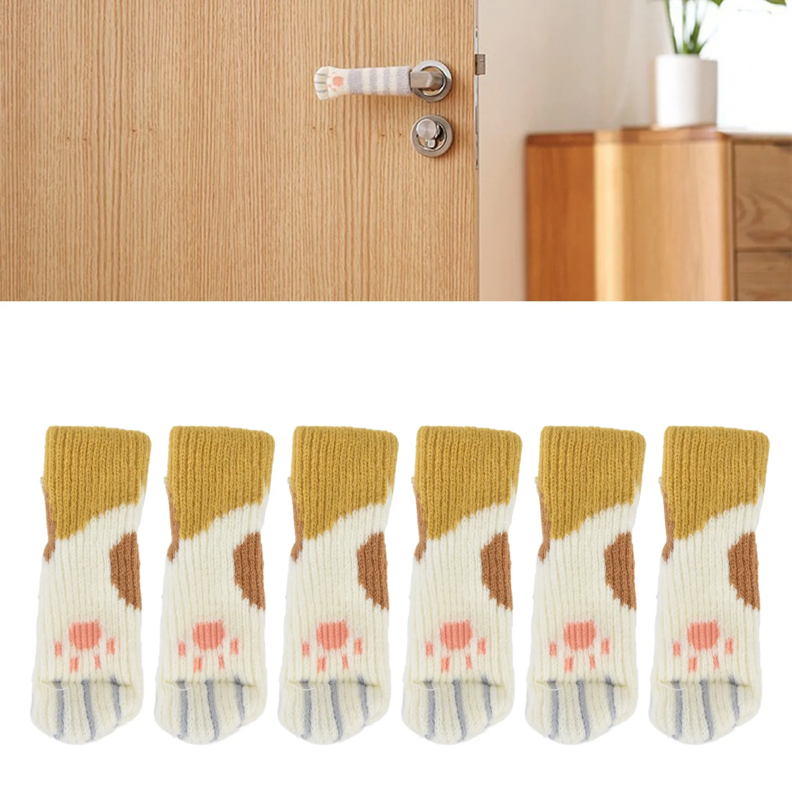 20Pcs Universal Furniture Leg Covers High Elastic Knitted Chair Leg Floor Protectors For Chairs Desks Desks Filing Cabinets