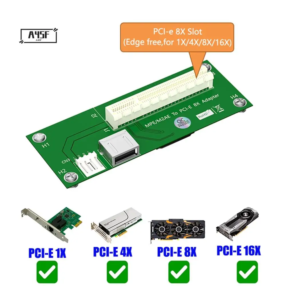 

A45F-Mini PCI-E To PCI-E 8X Adapter Extension Cable With High Speed FPC Cable For PCIE Test Extender