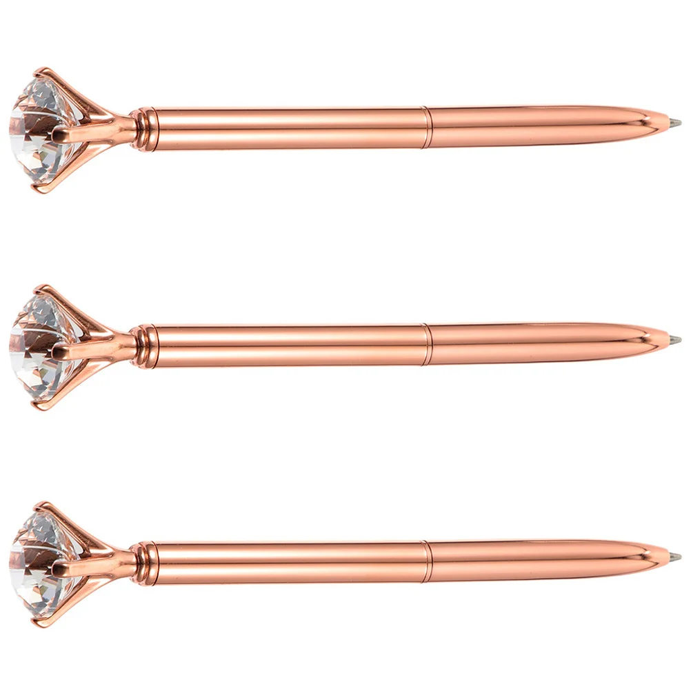 

3pcs Metal Writing Writing Signature Pen Office School Pens For Daily Use Adorable Fun Diamond Pens Pen