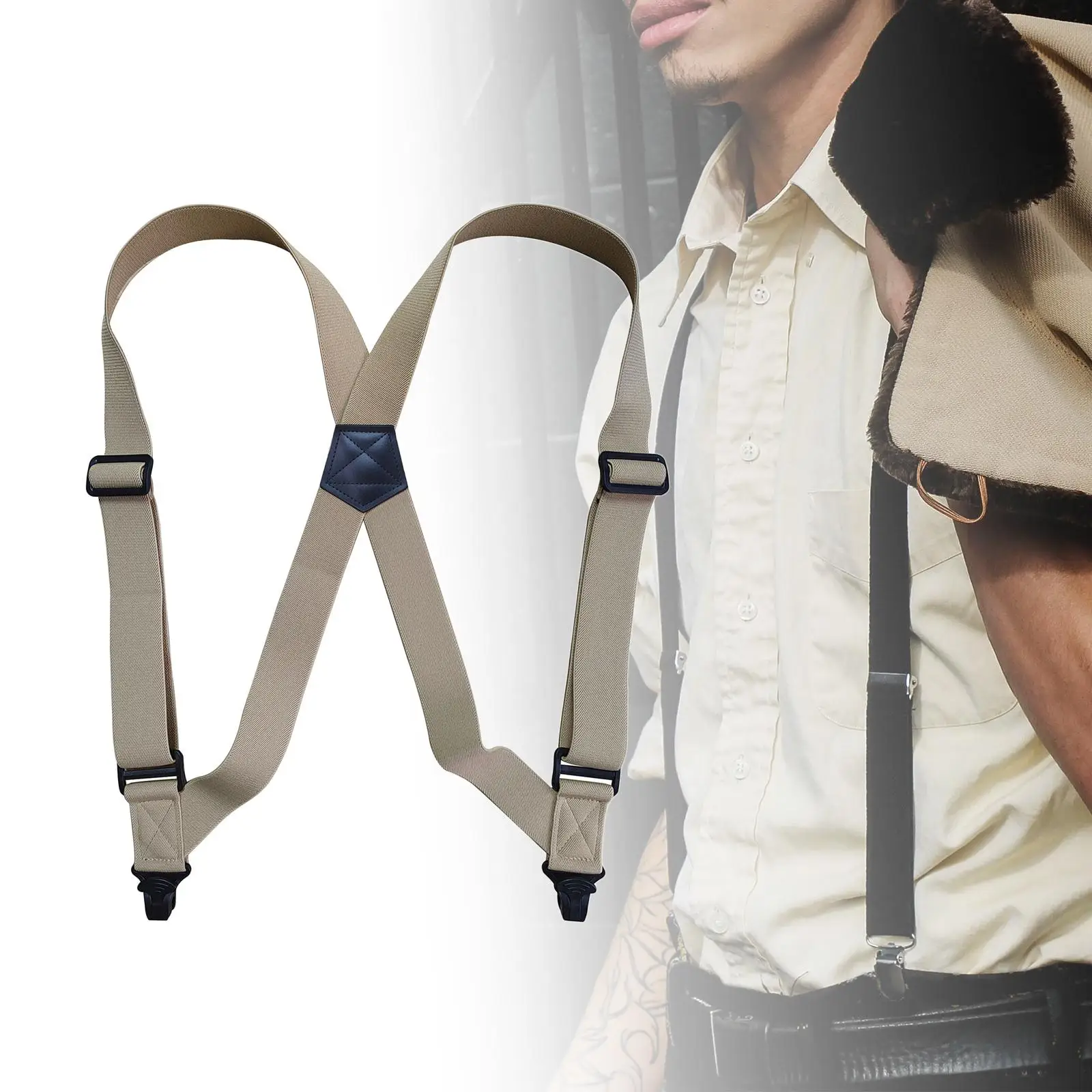 Bretelles à la mode pour hommes, bretelles élastiques utilitaires, short, bretelles réglables pour groupe de danse d'affaires, voyage de rue, déplacements