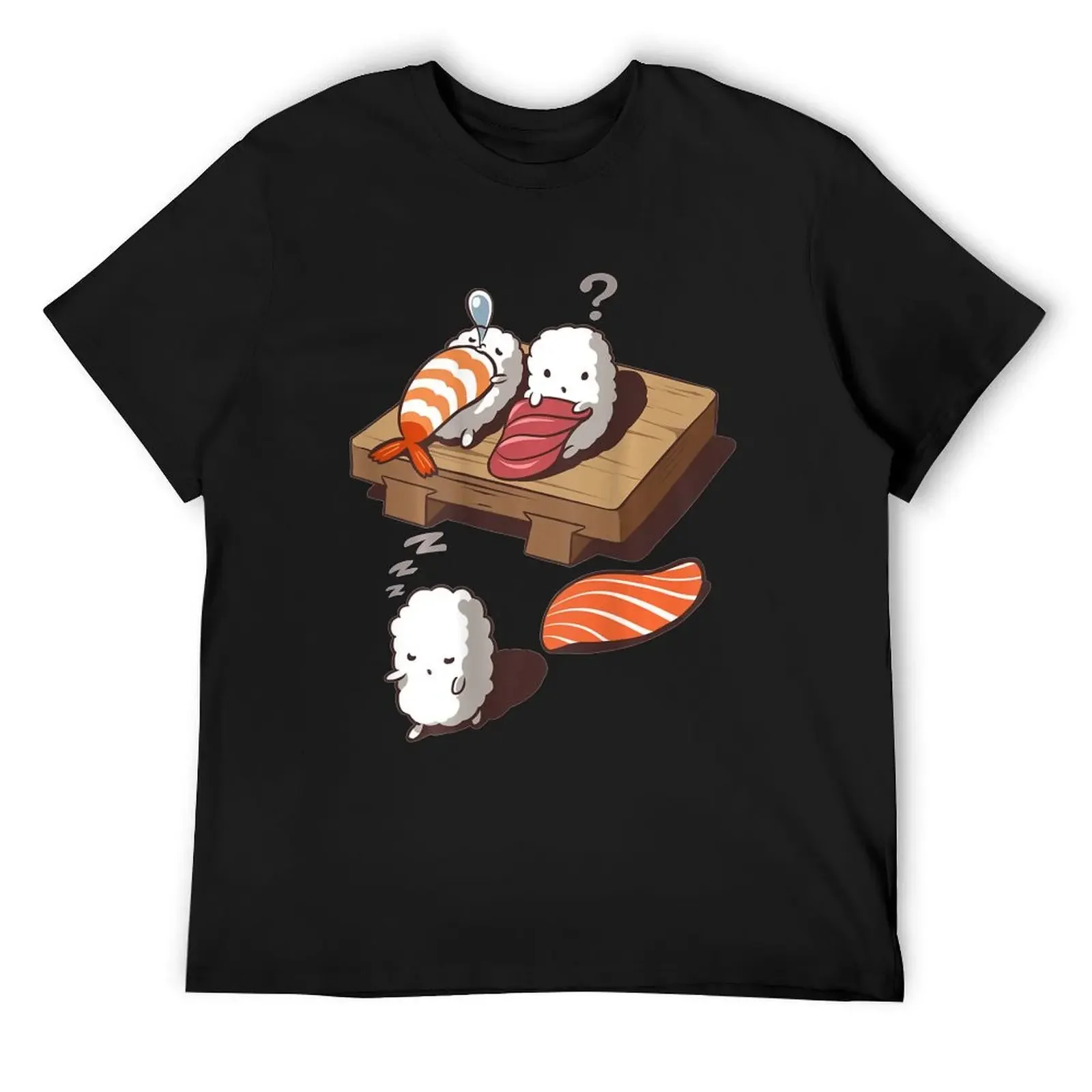 Funny Japanese Nigiri Sushi Sleepwalking T-Shirt tees blue archive cheap stuff cotton t shirt men