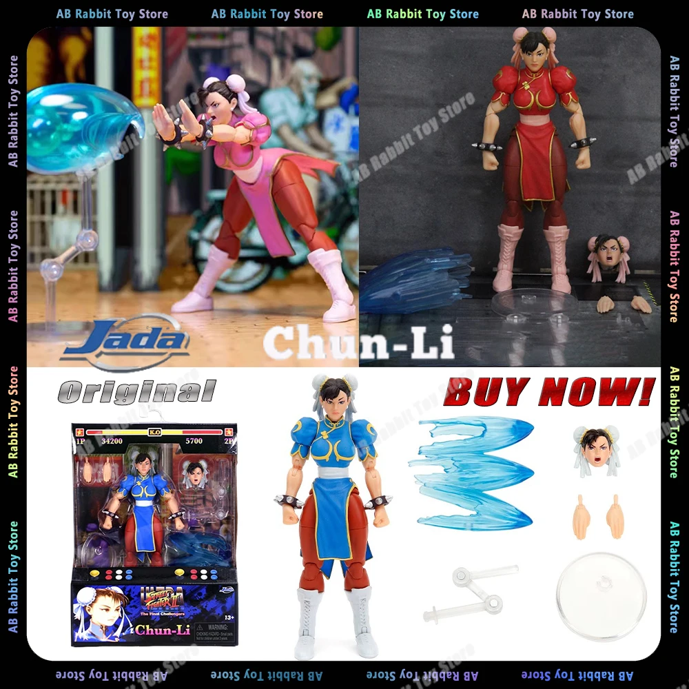 

1/12 Ultra Street Fighter II: The Final Challengers Jada Chunli Action Figure Anime Figure Red Blue Collection Model Toy Gifts