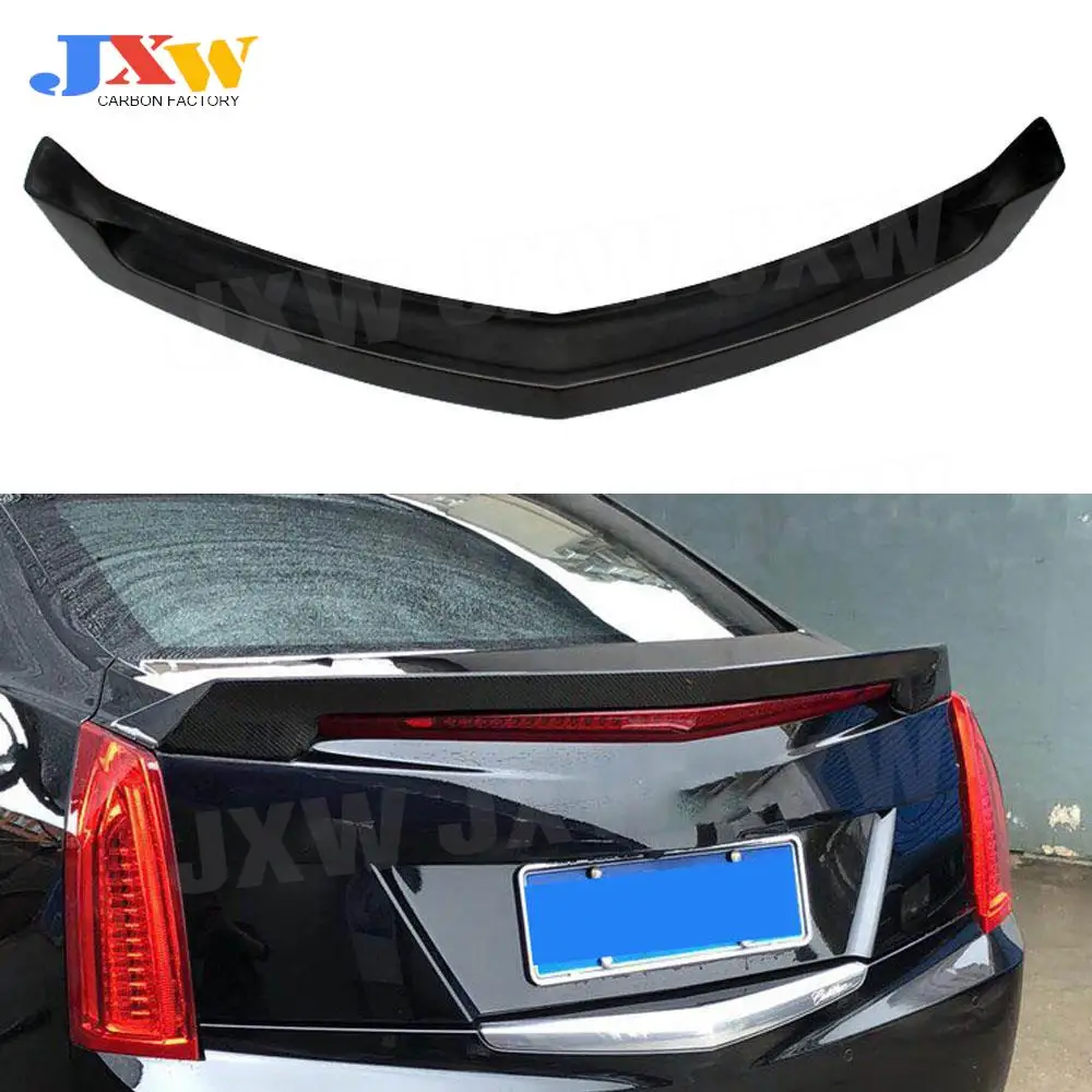 

Carbon Fiber Car Rear Trunk Spoiler Boot Lip Wing Spoiler for Cadillac ATS Sedan 4 Door 2015 - 2019 Rear Trunk Wings FRP Bumper