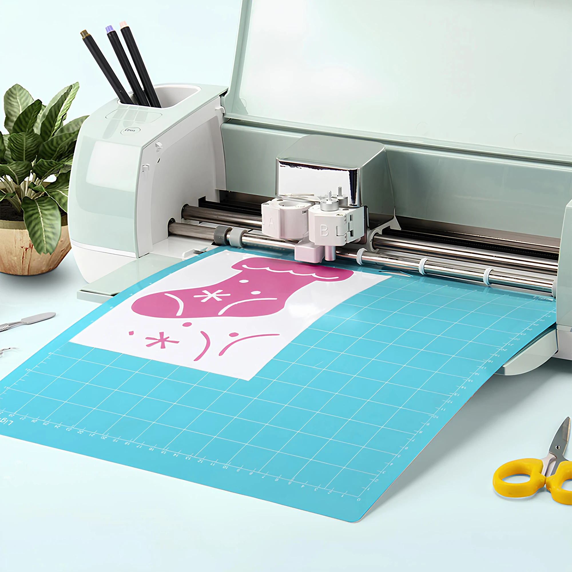 3/4 Stück 12 x 12 Zoll tragbare Ersatz-Cameo-Silhouette-Schneidematte für Cricut-Klebstoff-PVC-Schneidematten zum Basteln und Nähen – Detail 8