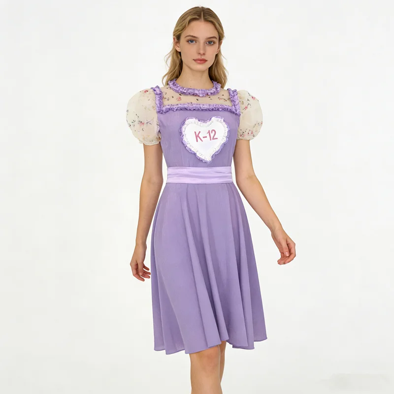 k 12 purple dress Melanie Martinez K 12 Dress Kids K-12 Purple Dress Cosplay Costume Bei   Becostume