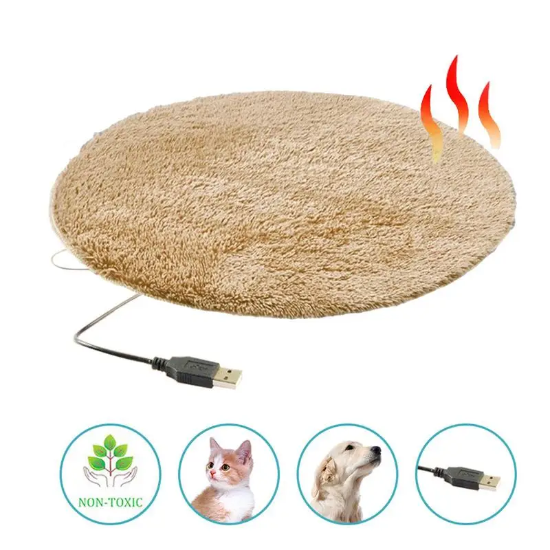 Selimut elektrik anjing, alas tempat tidur anjing hangat dalam ruangan hewan peliharaan efek panas baik bantalan pemanas untuk kucing anjing dengan bantalan pemanas USB