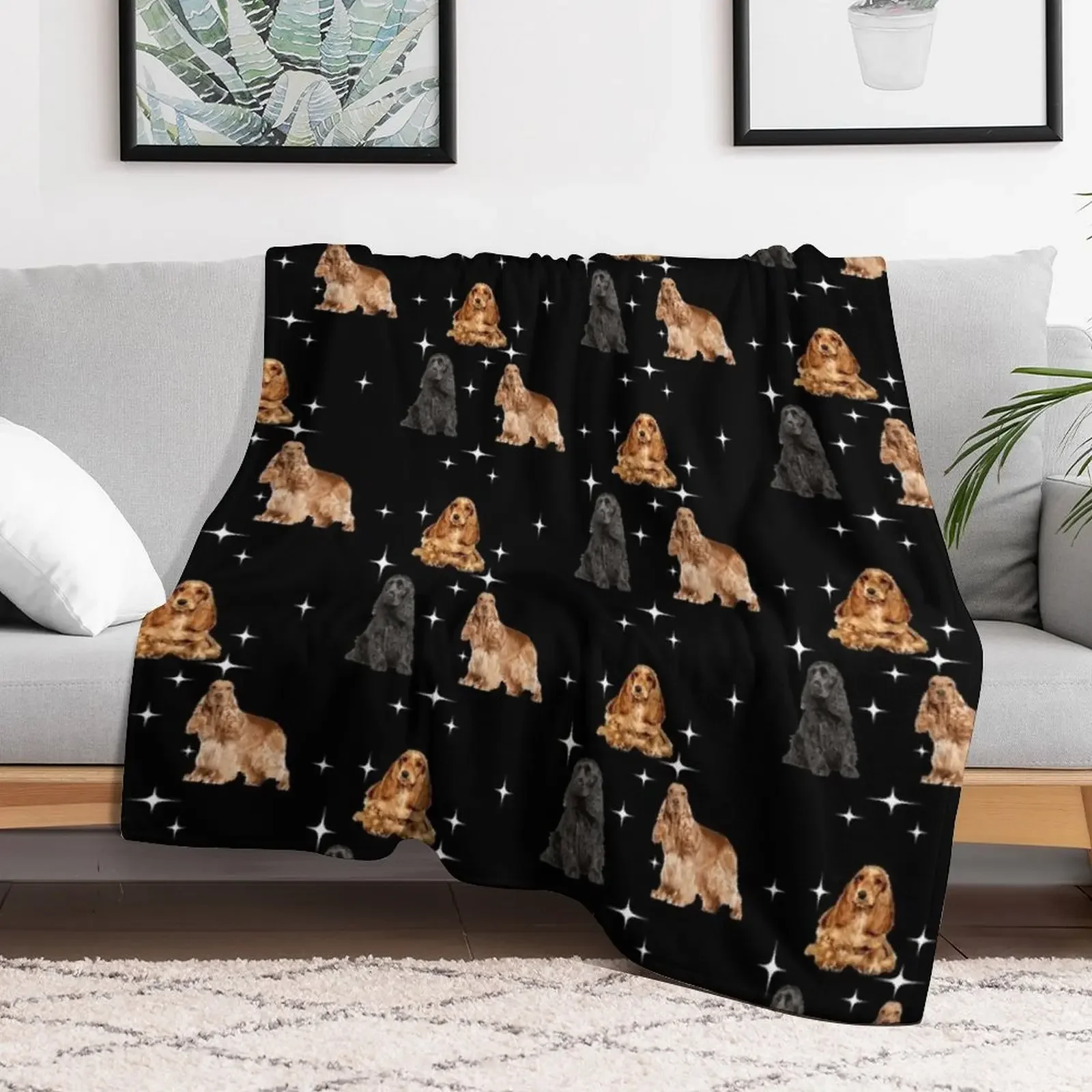 working cocker spaniel Throw Blanket Air Conditioner Soft Blanket for Office Home