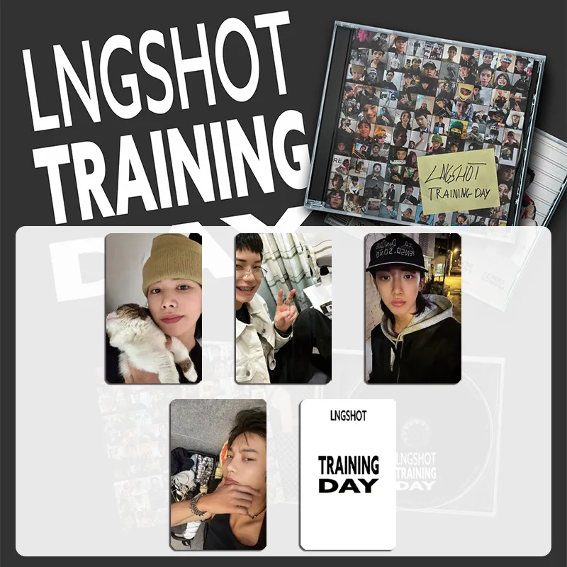 4/8Pcs LNGSHOT Album Training Day LOMO Card limited Edition RYUL WOOJIN LOUIS OHYUL Fans Souvenir Postcard Cosplay Cards
