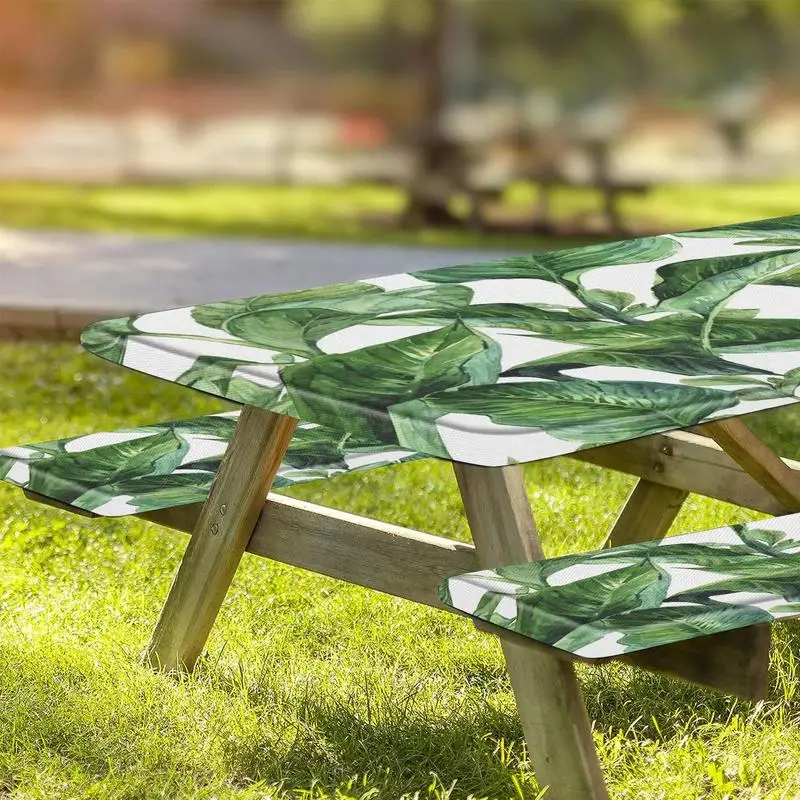 

Picnic Table Covers With Elastic 3pcs Stylish 3pcs Set Picnic Bench Covers Beautiful Water Proof Elastic Tablecloths For Tables