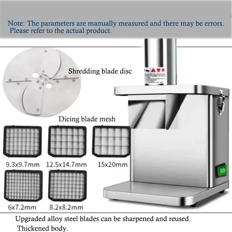 

BIRUI Fully Automatic Electric Motor Vegetable Dicer 250W 220V Multifunctional Potato Fruit Onion Processing Plant 7.5KG 1 Year