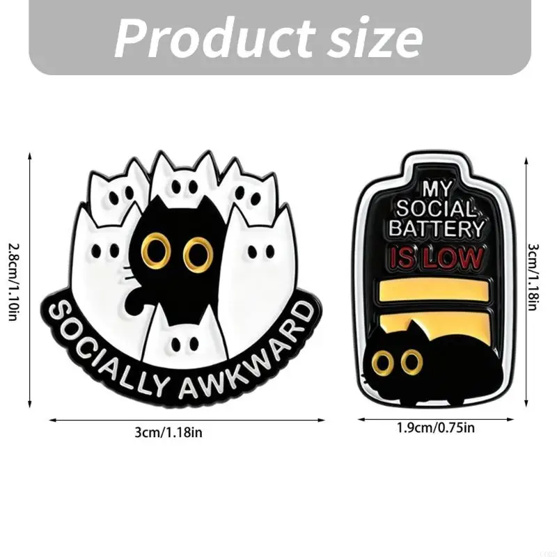 CORD 옷가방이나 모자에 부착하기 위한 다용도 에나멜 배지 불안 핀으로 사회적 피로를 유쾌하게 전달