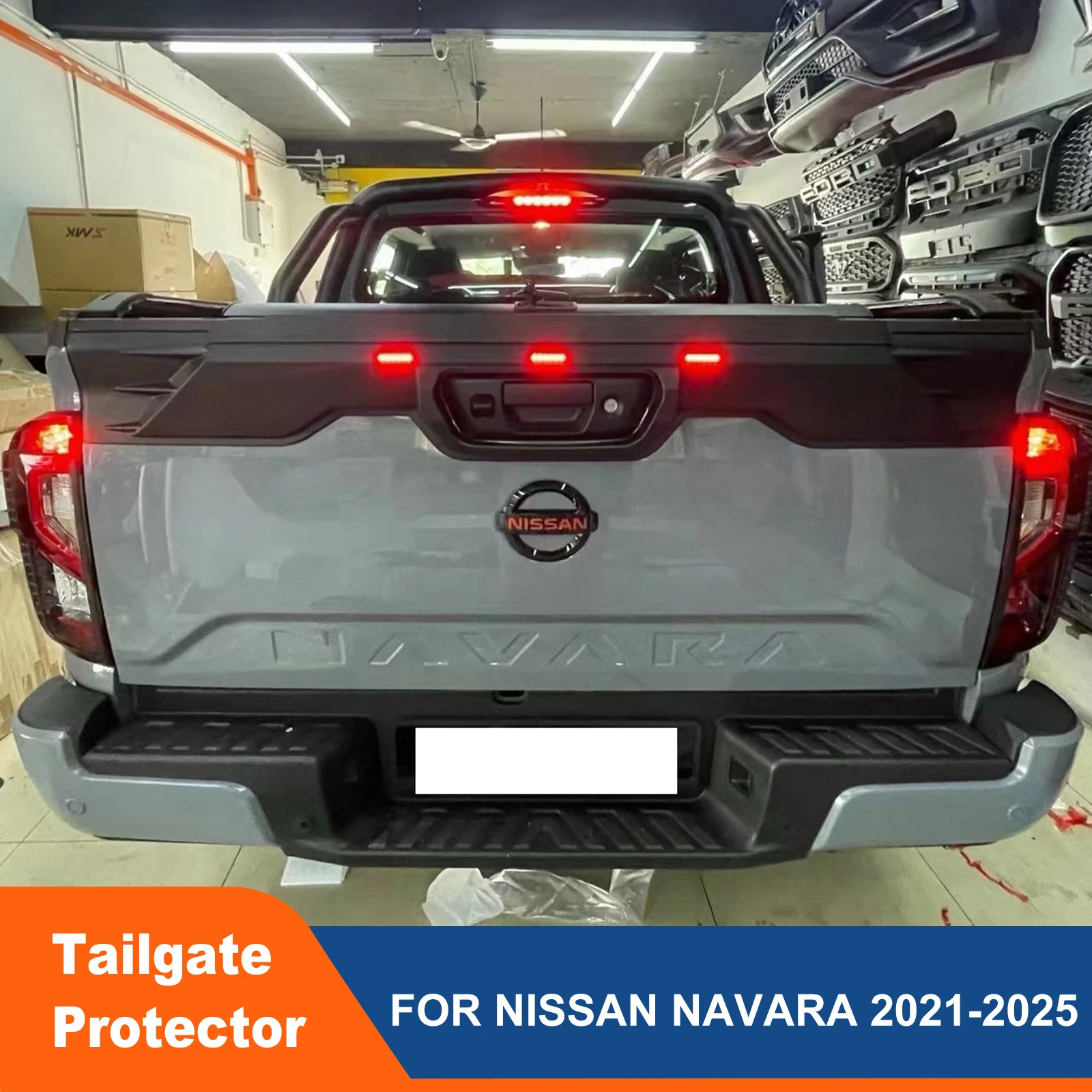 

4PCS Tub Side Rail Trim Cover For Nissan Navara 2021-2025 NP300 D23 Frontier Bed Rail Protector Matte Black Car Styling Accessor
