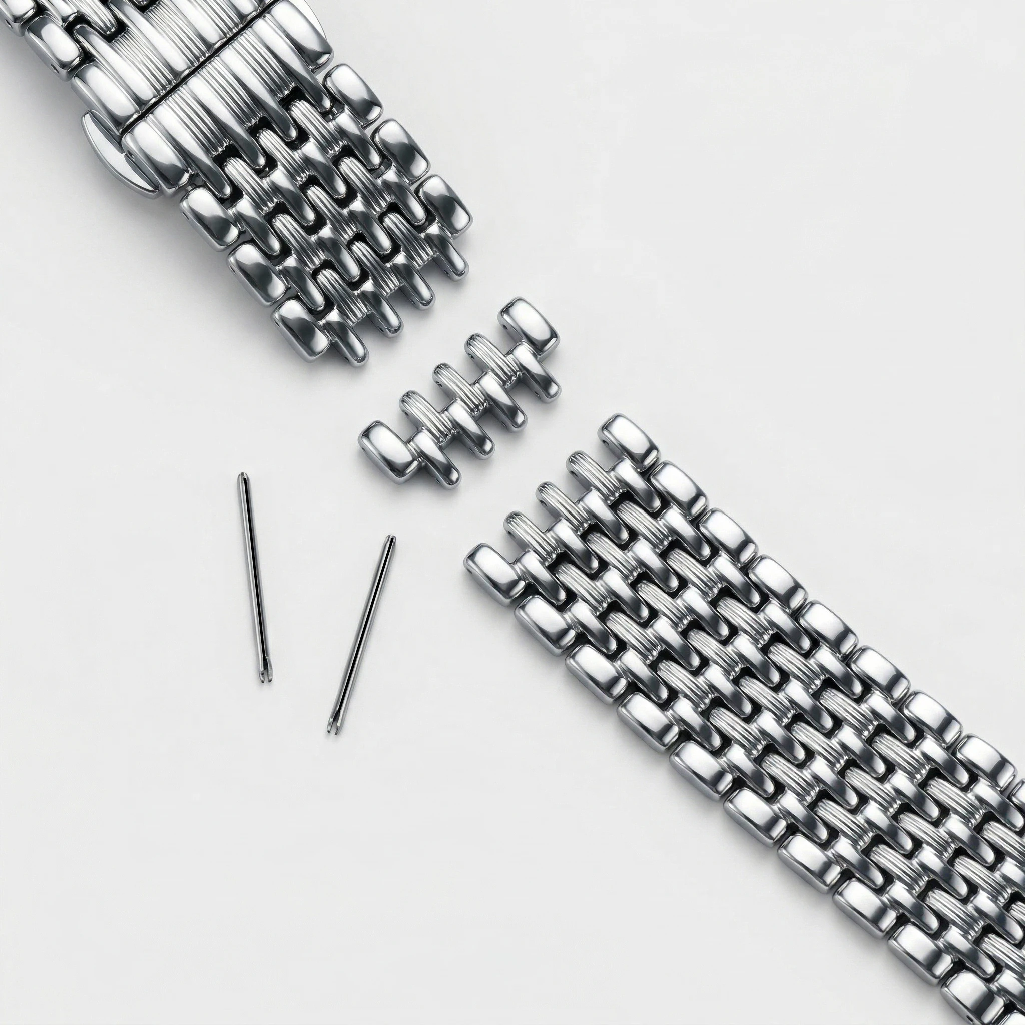 Watch Bracelet 16mm 18mm 20mm 22mm Silver Stainless Steel Watchbands Women Men Solid Wrist Watch Strap Accessories