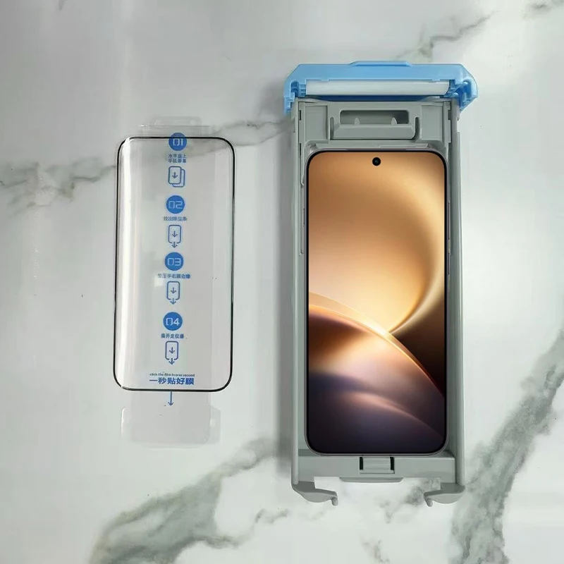 Film de protection d’écran en verre trempé à adhérence totale pour Vivo X500 Pro Max, X500Pro, X500ProMax, film de qualité supérieure, sans poussière, outil d’installation facile.