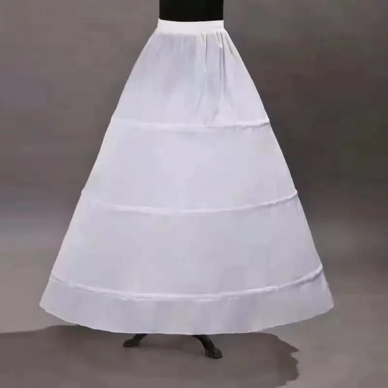 LZPOVE-Anágua De Casamento Branco Para Mulheres, 3 Camadas, Anel De Aço, Cós Elástico, Underskirt Acessórios, Em Estoque, Branco, 2024