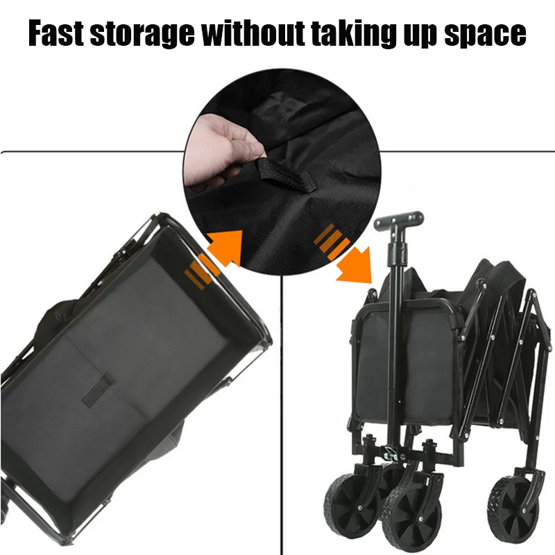 Foldable Portable Picnic Outdoor Camping Cart Heavy Duty Folding Utility Cart Shopping Beach Collapsible Folding Utility Cart