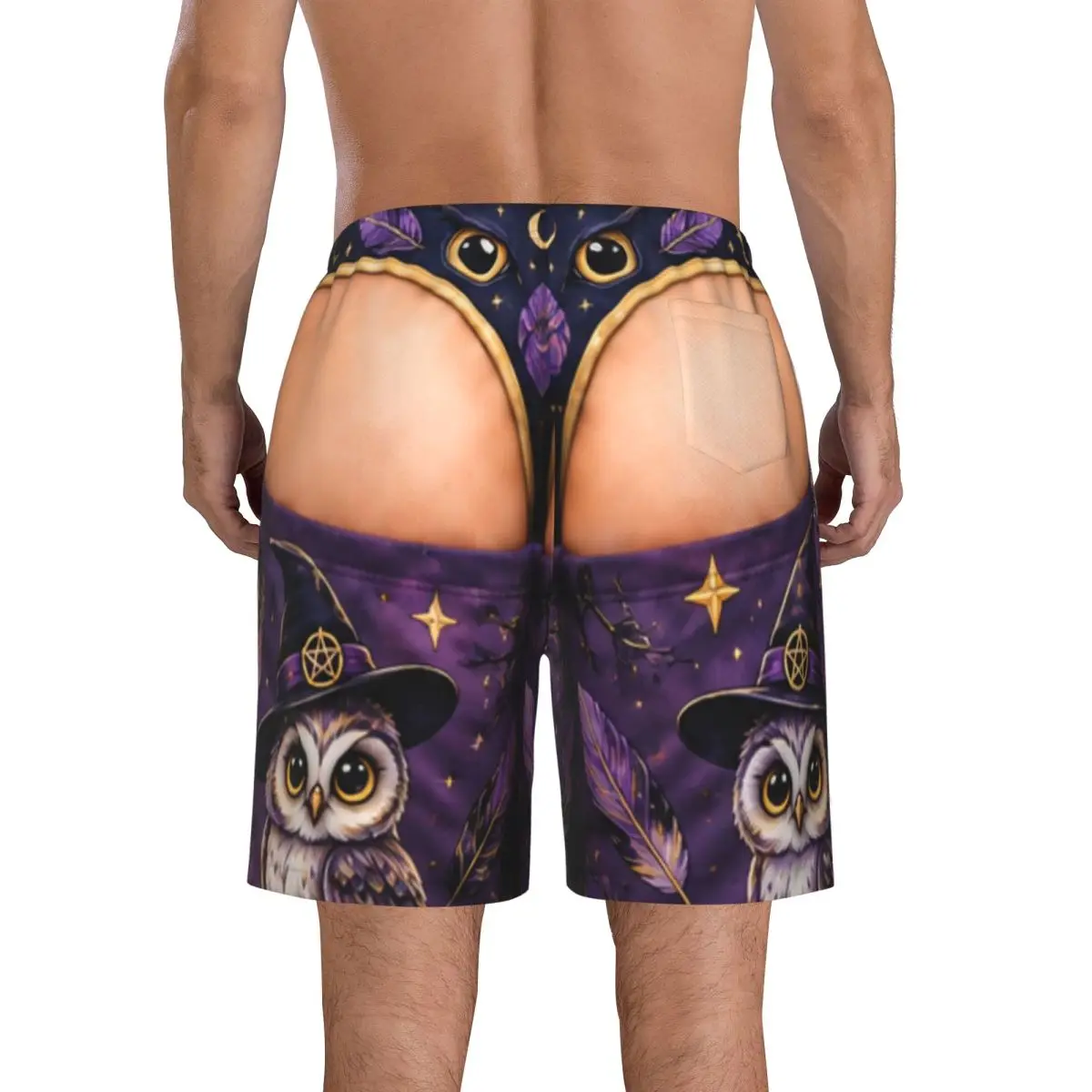 Funny Sexy Halloween Spider Web Spooky Gothic Raven Witchy Zombie Beach Shorts For Men Board Shorts Vacation Hawaii Surf Trunks
