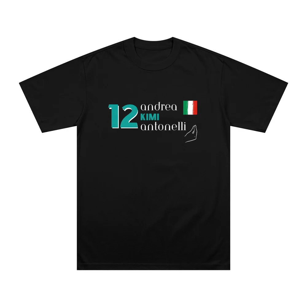 Andrea Kimi Antonelli T Shirts Italian Driver Rookie Unisex Tee Fan Merch Gift High Quality Cotton Clothes Fashion Versatile Top