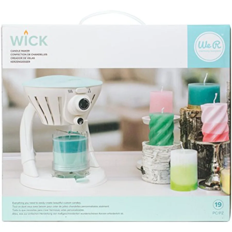 Wick Candle Making Kit Includes 3 pounds of Paraffin Wax 72 inches of Cotton Wick 3 Rubber Stoppers Pigment Molds Mixing Chart