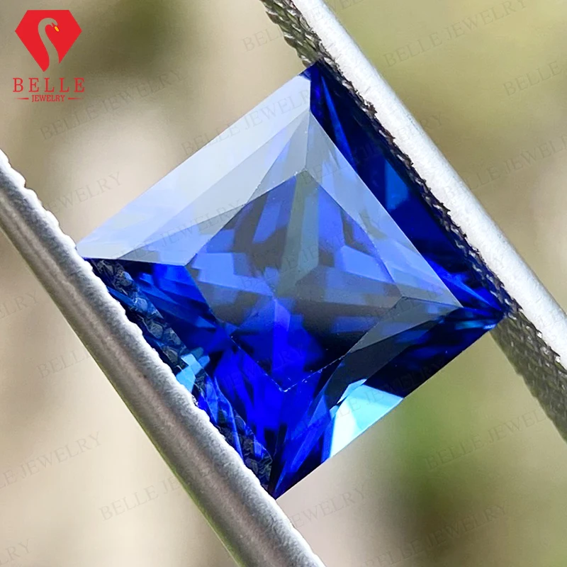 

VVS1 Lab Created Sapphire Princess Cut Loose Stone Eye Clean Perfect Cut Gem for Jewelry Making Engagement Ring