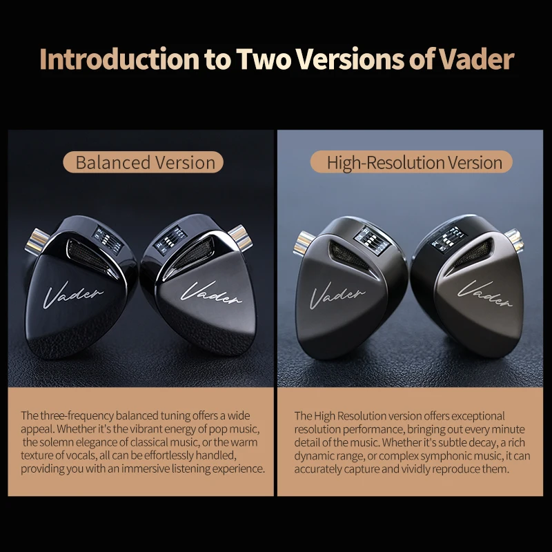 KZ Vader In Ear Monitor, HiFi Headphone, Customisable Headphone Switch Adjustment, Zobel Network Headset Design