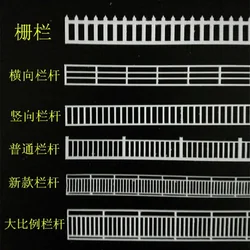 10pcs 1/50 scale Miniature Fence Model Train Railway Barrier Garden Decoration Diorama Building Landscape Outdoor Farm Scenery