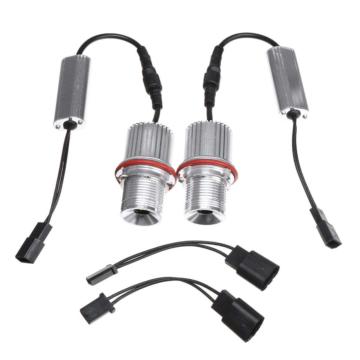 Pair 45W White Angle Eyes LED Marker Halo Ring Bulb Kit For BMW E39 E53 E60 E61 X3 X5 Car Styling Light Accessories
