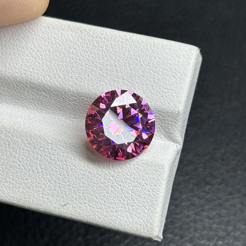 Venta al por mayor, 1,0 quilates, tamaños pequeños, piedra moissanita redonda rosa, diamantes moissanita cultivados en laboratorio para fabricación de joyas