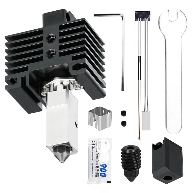 

A7THK-Upgraded Hotend Kit For Bambu Lab P1S/P1P 3D Printer With Heater Block Heat Break,Hardened Steel Nozzle,Thermistor