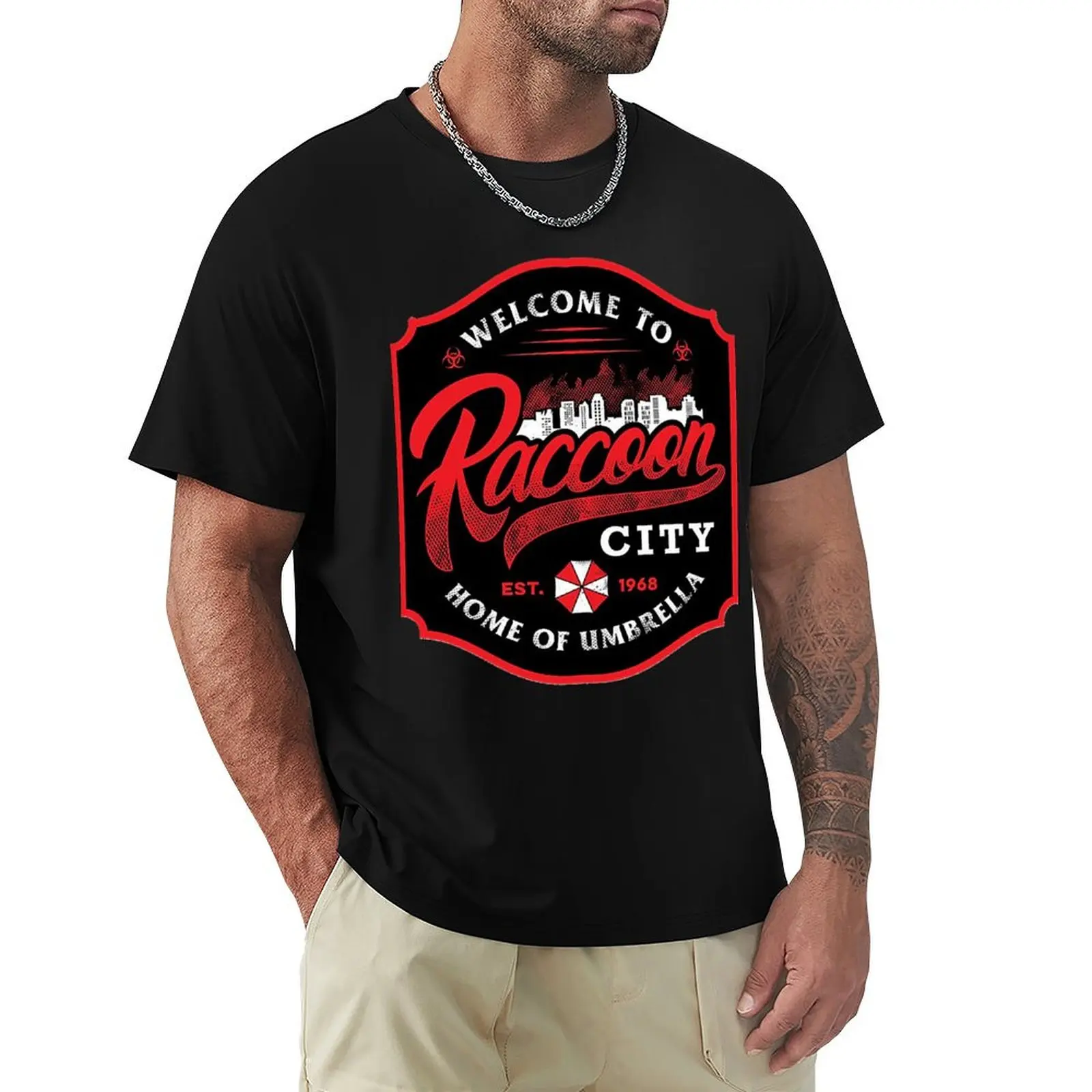 

Welcome to Raccoon City T-Shirt oversized graphic tee kawaii clothes graphics essential t shirt mens designer t shirt