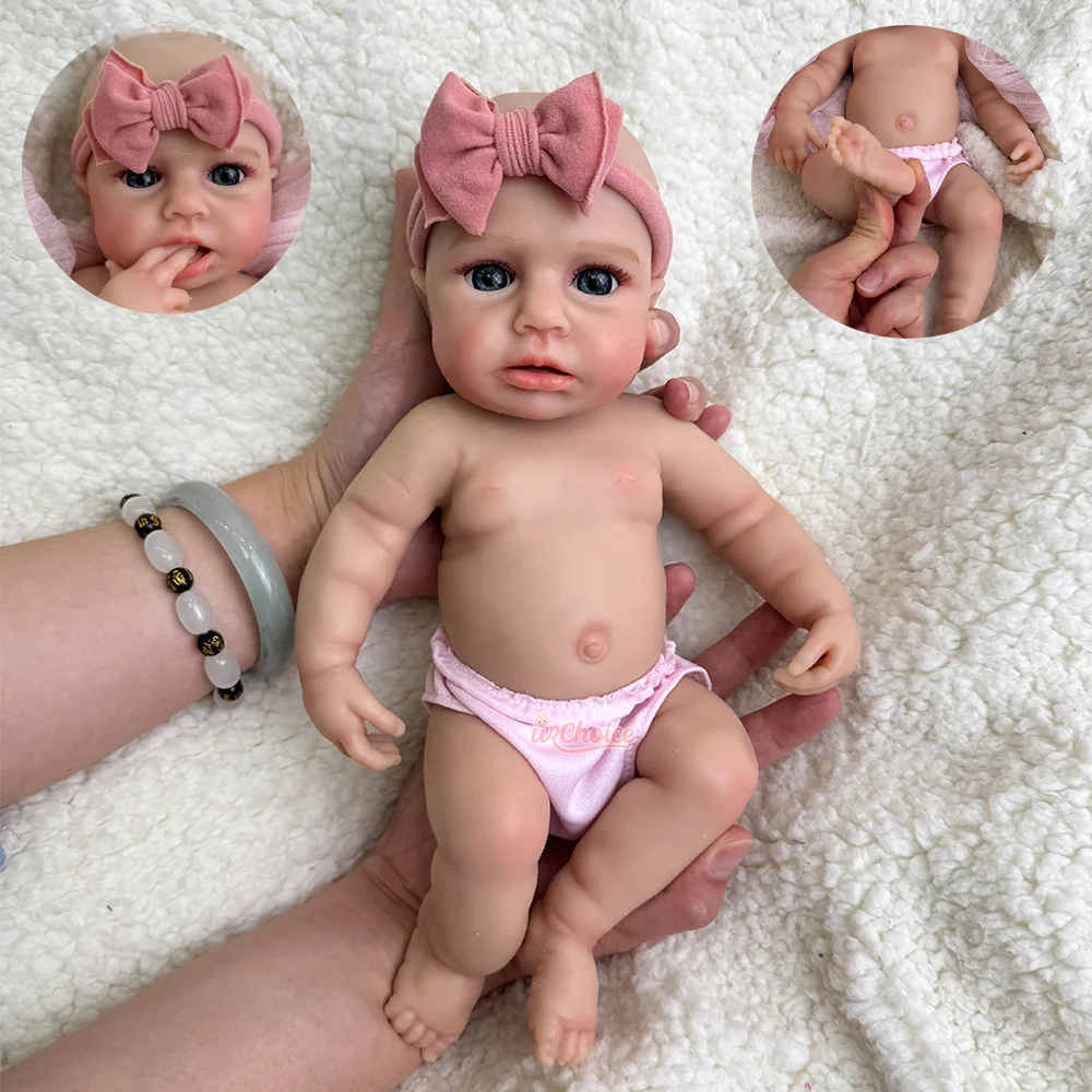 トリプル＆ツインズ 12インチ 女の赤ちゃん はげ頭または髪のあるベイビー 目が開いたシリコンリボーンドール 心理的癒し用