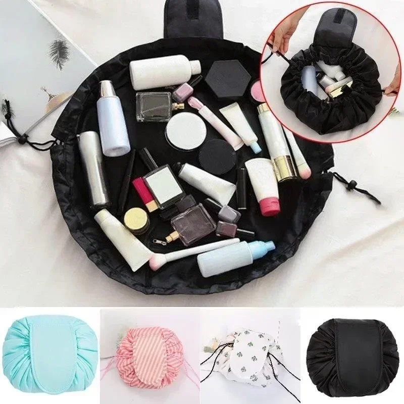 

Women Drawstring Cosmetic Bags Large Travel Toiletry Bag Makeup Organizer Bag Portable Storage Pouch Accessories Supplies