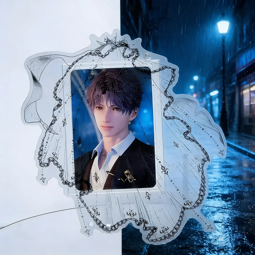 3-inch Acrylic Veil Photo Frame Card Stand Photo Decoration Desktop Ornaments INS Style Photo Frame Romantic Gifts for Friends