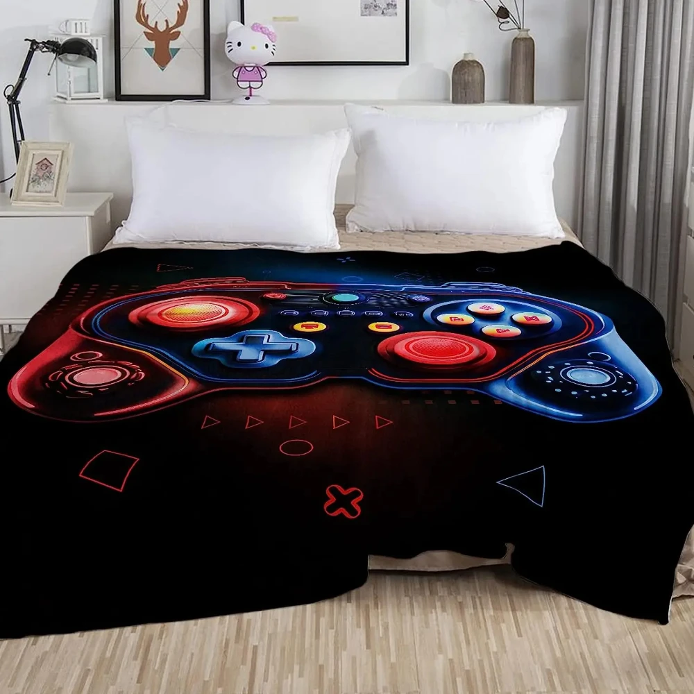 

3d Print Gamer Blankets for Boys Soft Fleece Flannel Gaming Blanket for Teens Video Game Themed Blanket Birthday Gifts
