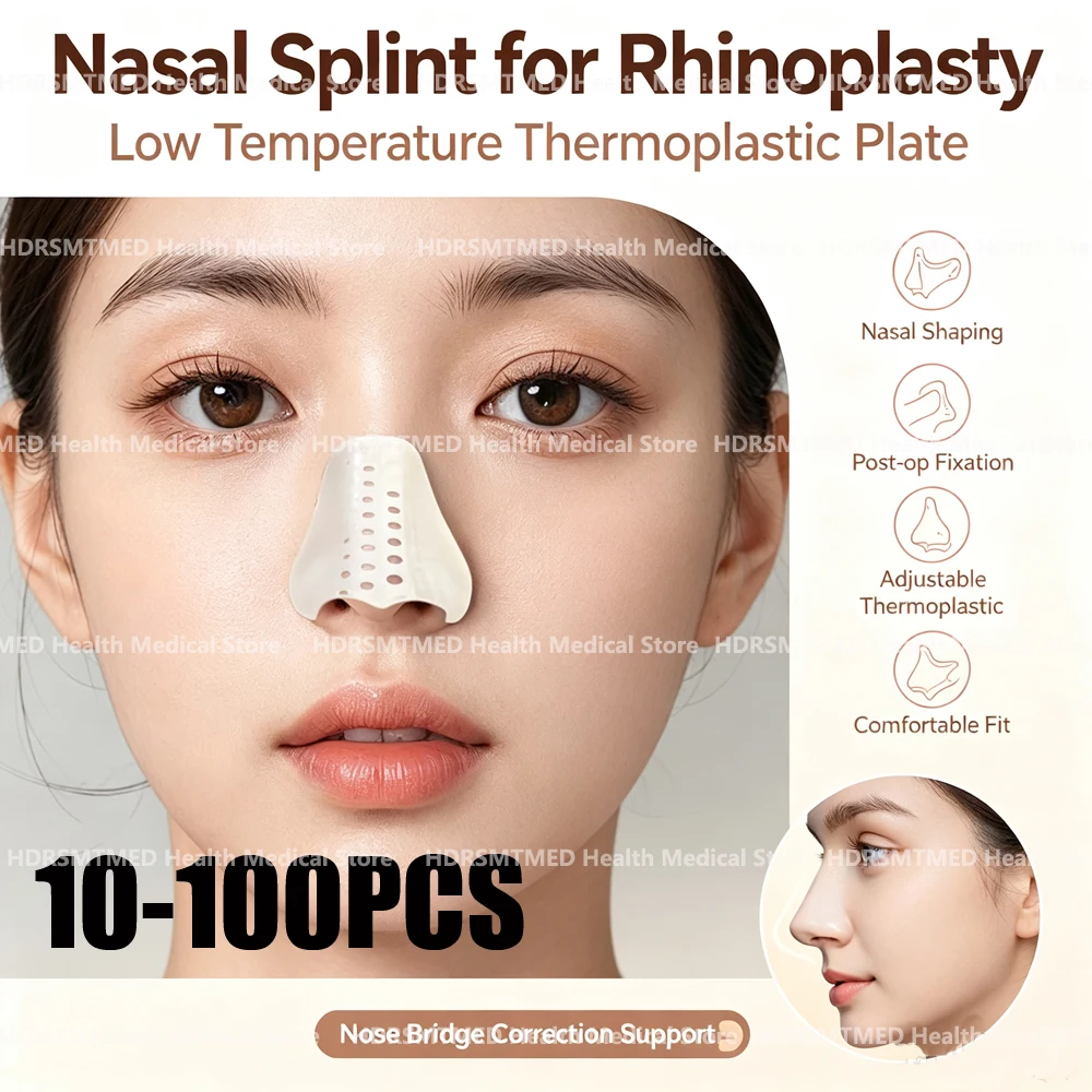 10-100pcs-low-temperature-thermoplastic-plate-skin-color-white-nose-splint-after-rhinoplasty-fixed-protector-nose-shaper