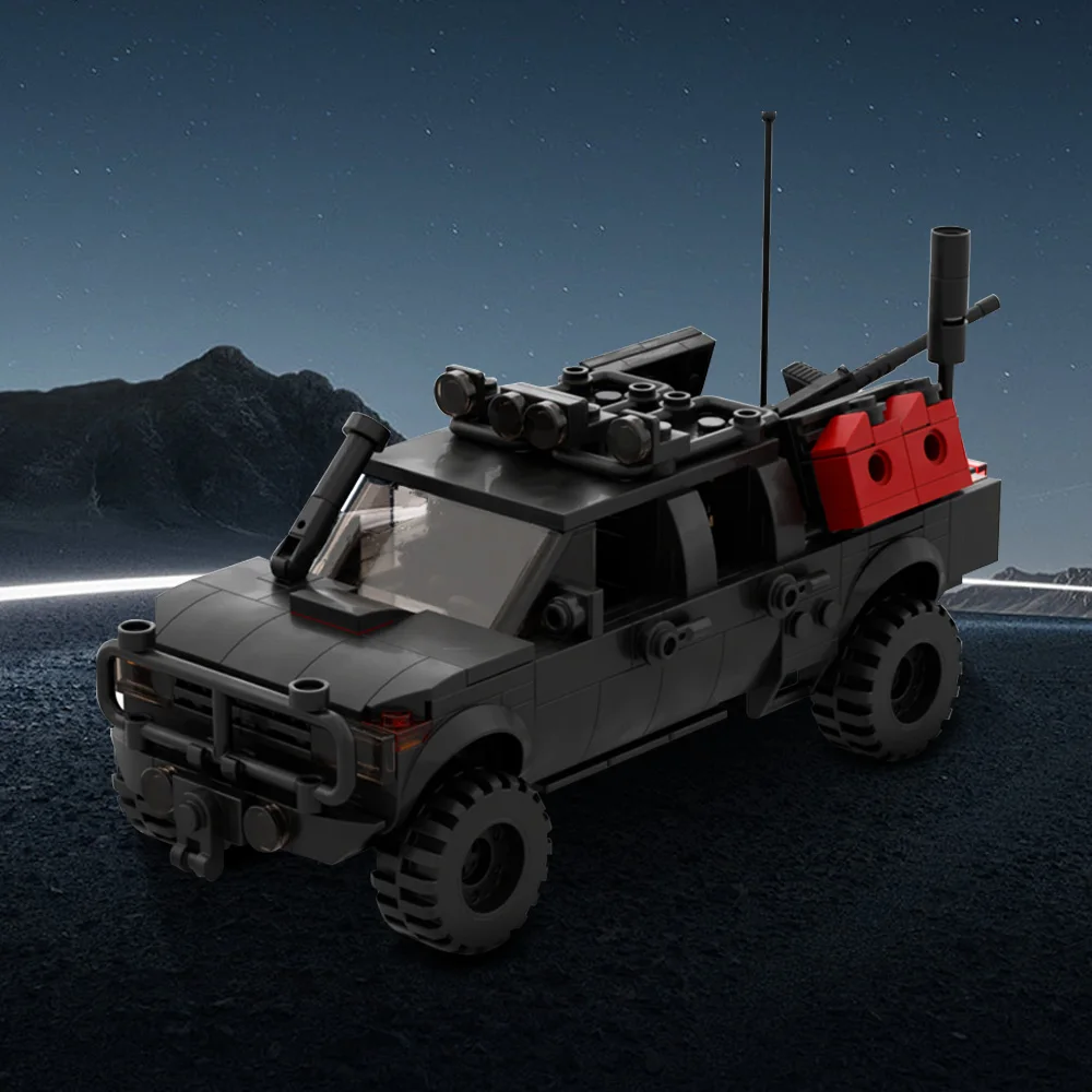 MOC Fuerzas de Operaciones Especiales Técnicas - Coche Todoterreno de Ladrillos, Coche Militar Todoterreno, Bloques de Construcción, Modelo de Ensamblaje, Juguetes, Regalo para Niños