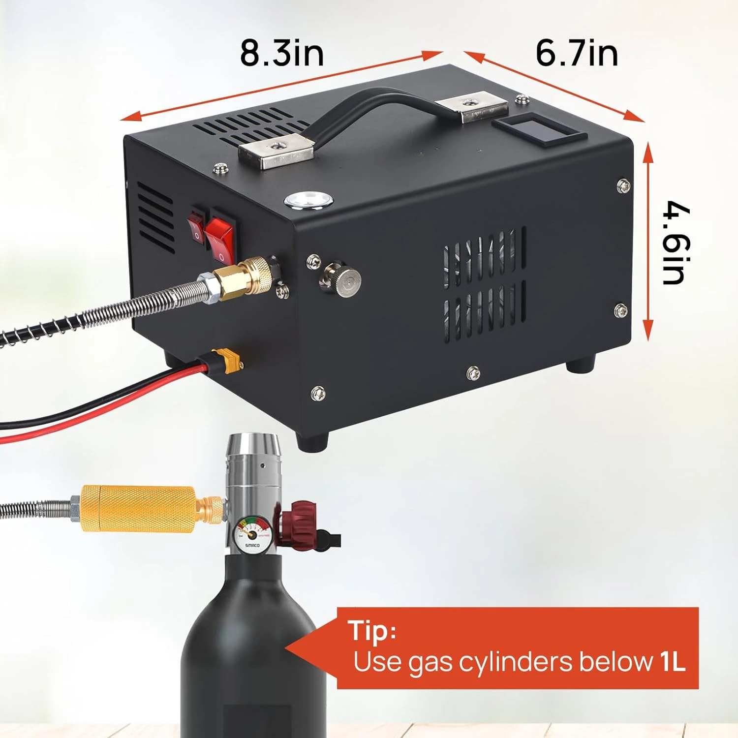 Air Compressor,for 4500Psi 30Mpa Powered by Car 12V DC or Home 110V AC W/Converter Paintball/Scuba Tank Compressor Pump