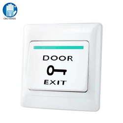 Waterproof Door Exit Button Release Switch NO/NC/COM Output Emergency Push Button Fireproof Plastic for Access Control System