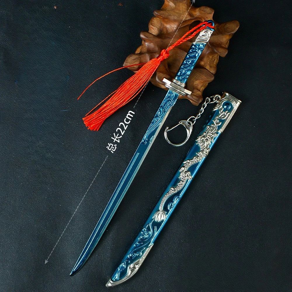 22cm New Game Figure Peripheral Toy Sword Metal Model Craftsmanship Props Desktop Decoration Ornaments Birthday Gifts Toys